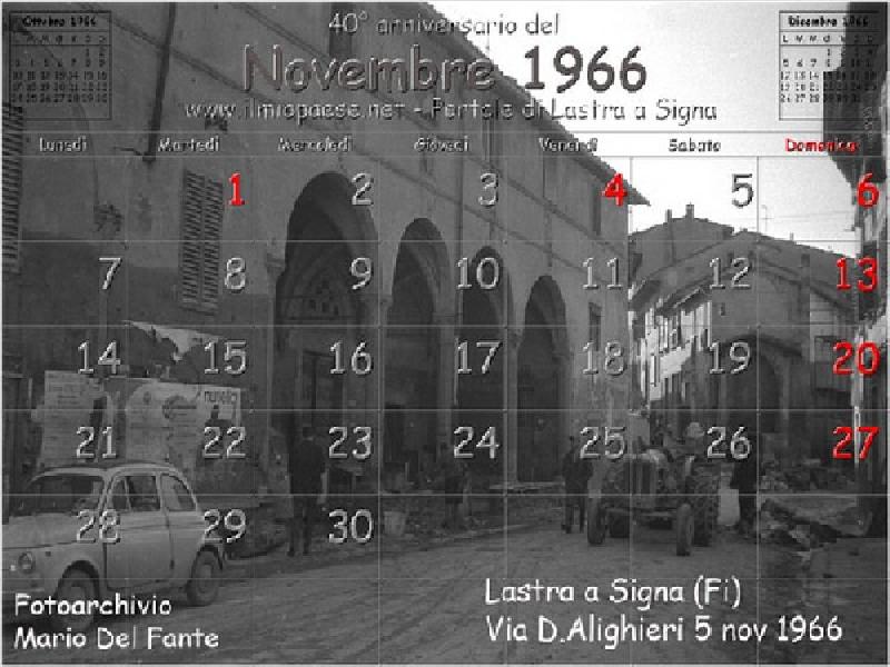 Via Dante Alighieri e spedale di Sant'Antonio (novembre 1966)