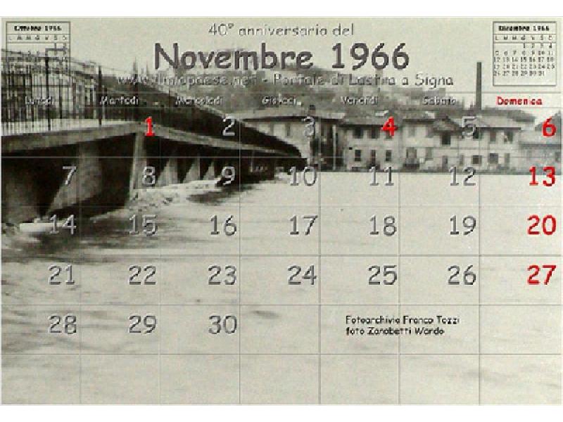 Da Ponte a Signa, riva destra. Passerella pedonale a Castello (novembre 1966)