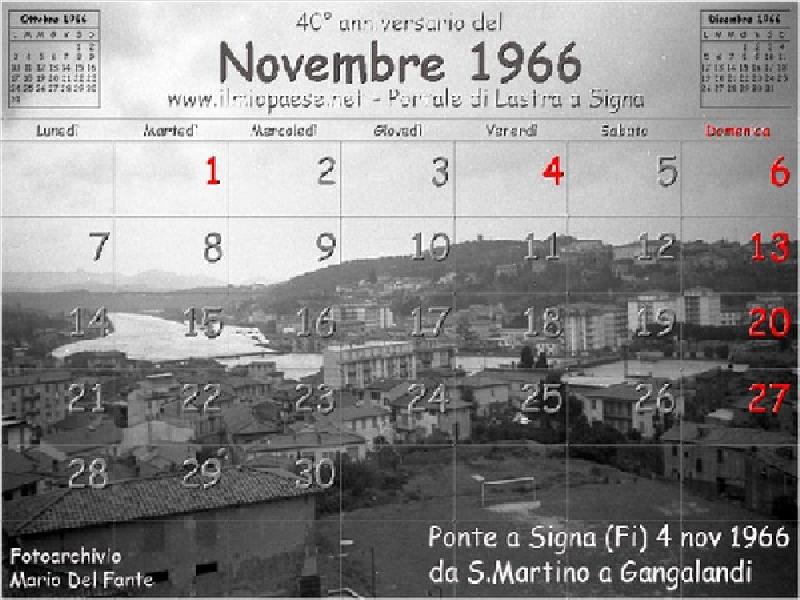 Ponte a Signa da San Martino a Gangalandi (novembre 1966)