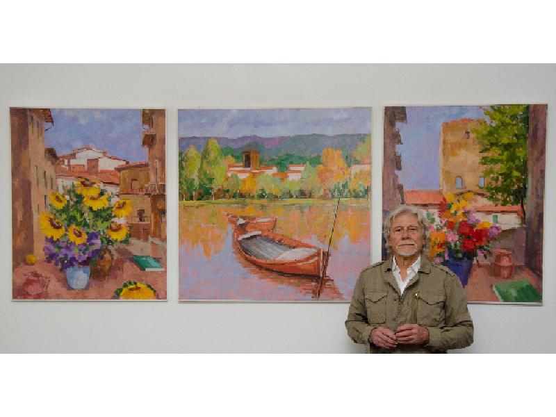Comune di Lastra a Signa- Sala Giunta-Trittico-'Storia di Lastra' Donato dal Maestro Bertini nell'anno 2003