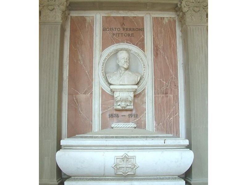 Monumento funebre a Egisto Ferroni. Cimitero della Misericordia in Lastra a Signa (Firenze)