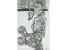 L'amore 1976-77 disegno a biro su stoffa di lino cm 389x235 (imm. 4 di 45)