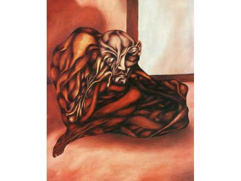 Il gobbo 1970 - olio su tela 50x70