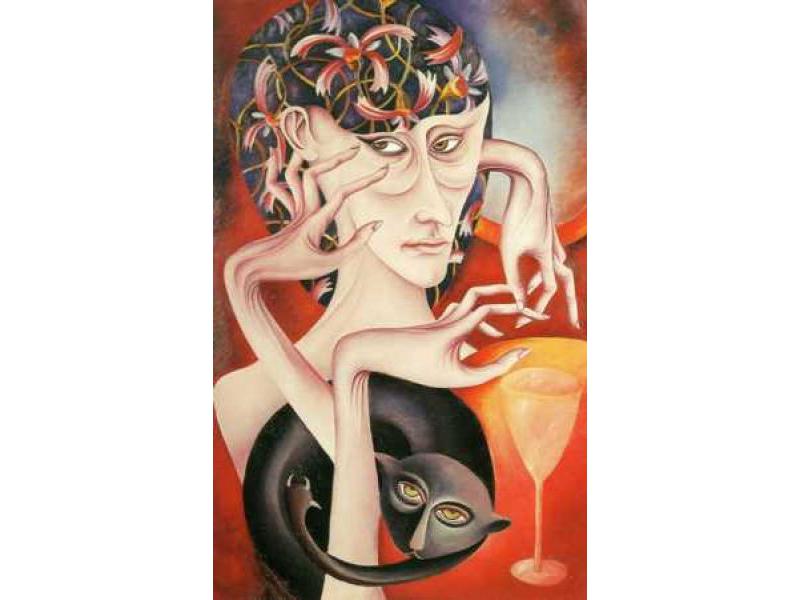 RITRATTO A MARIAROSA 1978 - OLIO SU TAVOLA 130X80