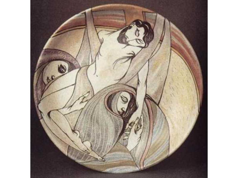 Deposizione 1989 Piatto maiolica h.cm 43