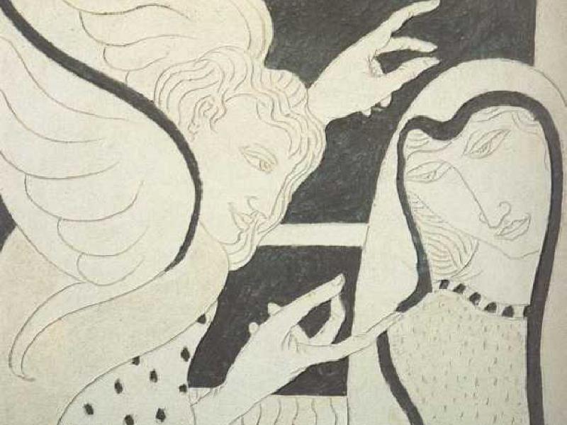 Annunciazione 1989 Graffito cm 70x100