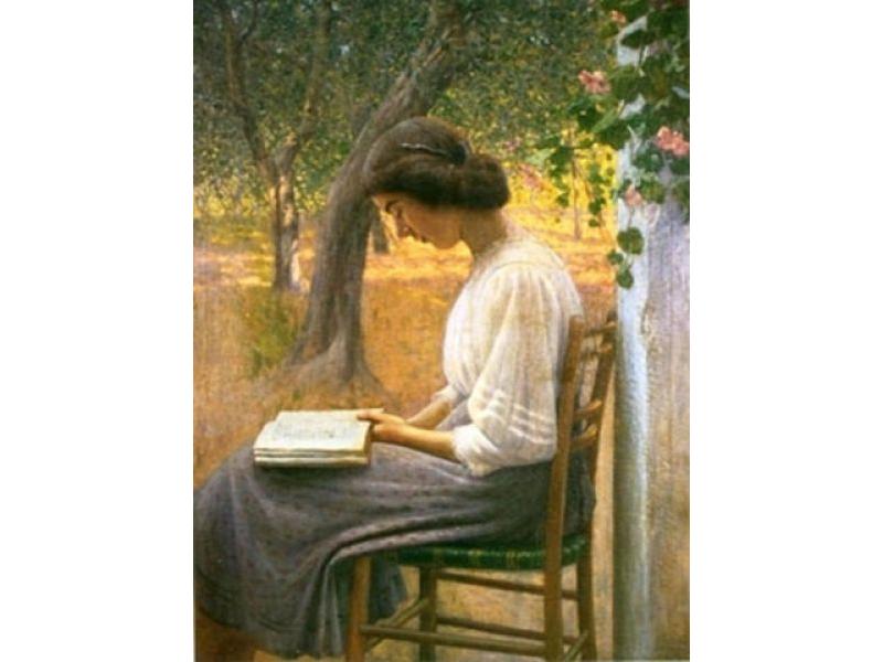 1911. Estate in toscana, signa, olio su tela 81x109