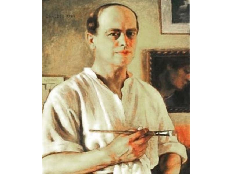 1929. Autoritratto, orvieto, olio su tela, 46x61