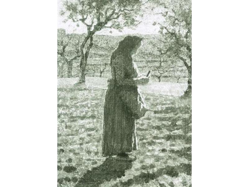 1929. La cicoriara, Orvieto, monotipia, 26x37