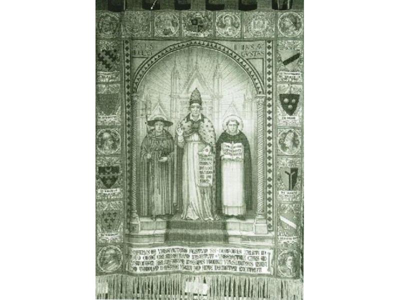 1933. Urbano IV con San Tommaso e San Bonaventura istituisce la solennità del Corpus Domini, Orvieto, 290x300, Orvieto, Opera del Duomo