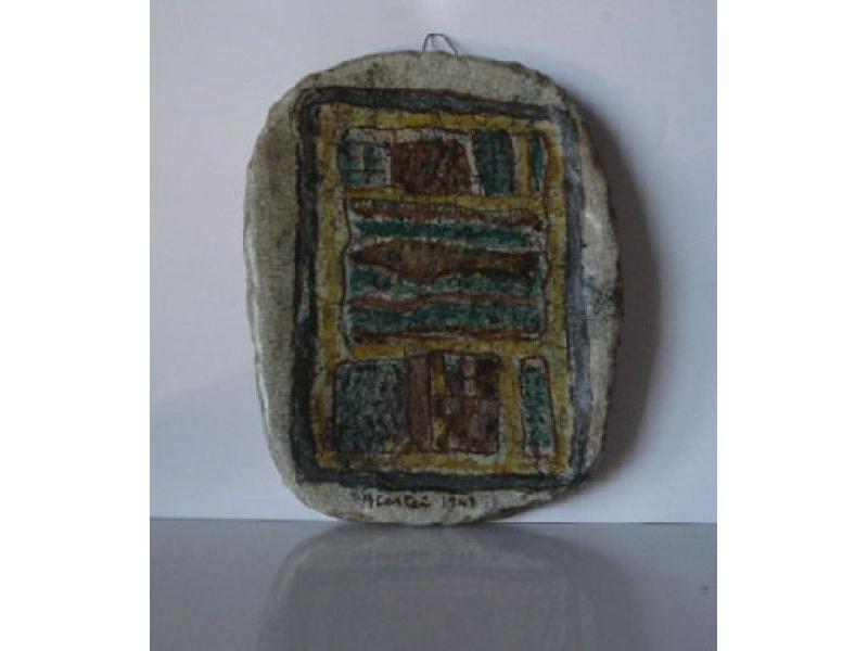 Piastrella, 1949. Ceramica, cm. 28x22