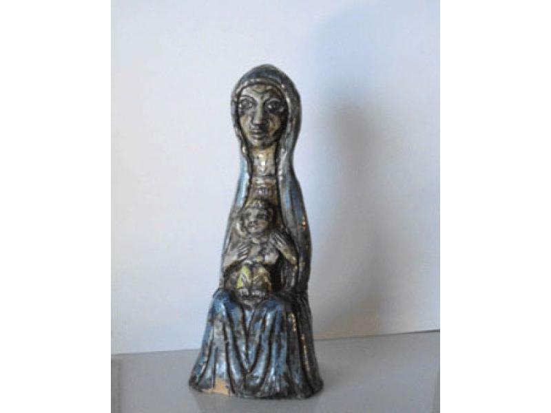 Maternità, anni 70. Ceramica, cm. h38