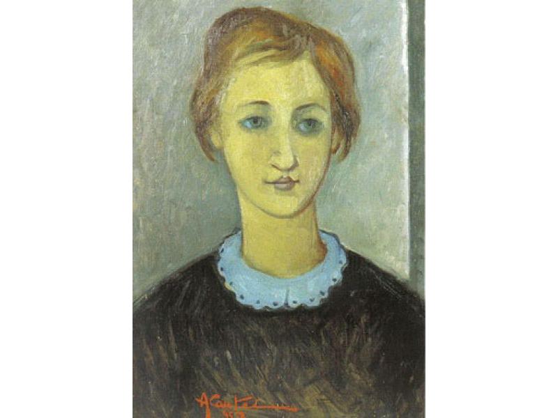 La ragazza di Signa, 1950. Olio su cartone, cm. 44,5x31