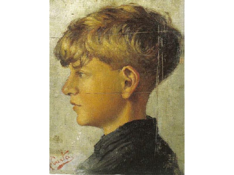 Ritratto del fratello Danilo, 1928. olio su compensato, cm 33x25