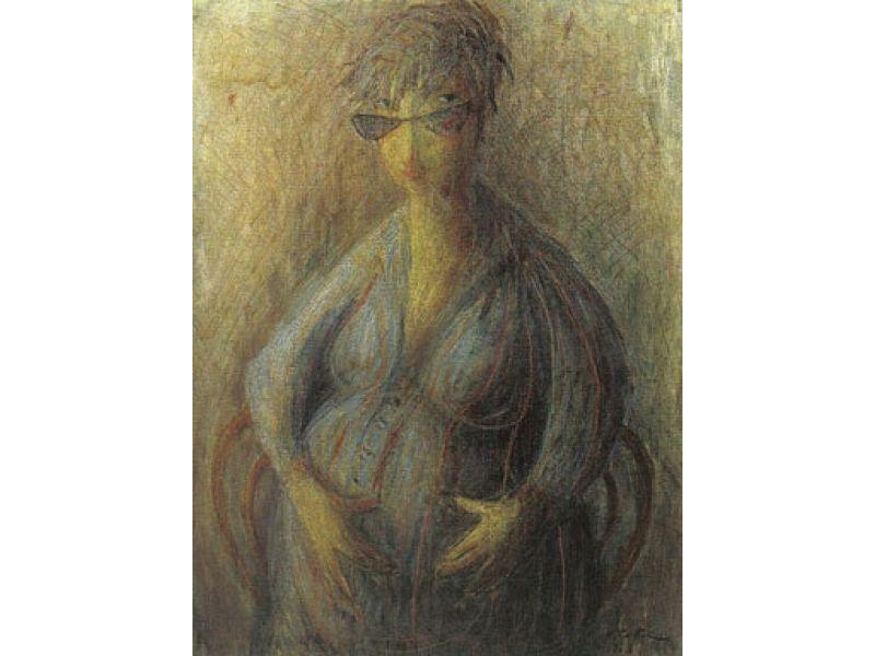 Attesa, 1963. Olio su tela, cm. 81x91