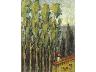 Alberi e casa (ultimo dipinto), 1995. Olio su cartone, cm. 51x37 (imm. 18 di 25)