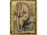 Figura seduta, 1984. Tecnica mista su carta, cm 39,4x30,4 (imm. 10 di 16)