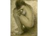 Nudo accovacciato, 1987. Carboncino e tempera bianca su carta, cm. 60x48 (imm. 12 di 16)