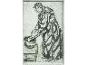 Nonna Carlotta che lava,1918,<br> matita su carta, mm. 170x110 (imm. 8 di 17)