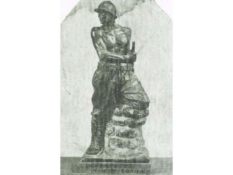 Indietro non si torna. Bozzetto per monumento ai caduti di Santa Croce (Pisa 1924)