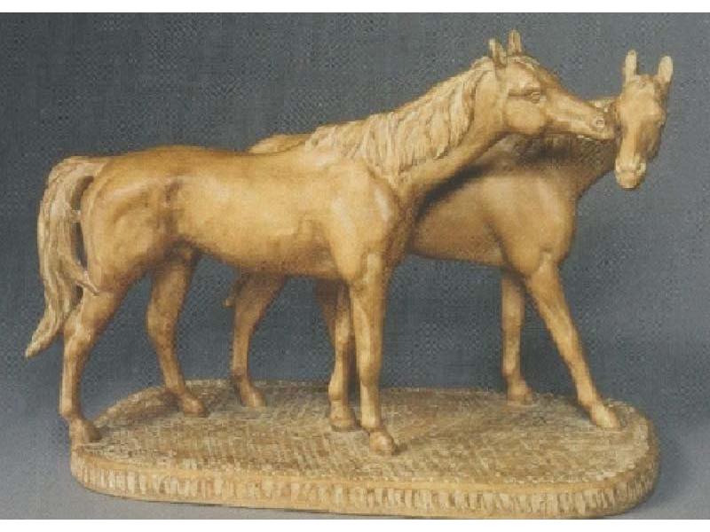 Cerbiattini, anni Cinquanta, terracotta patina chiara cm. 19