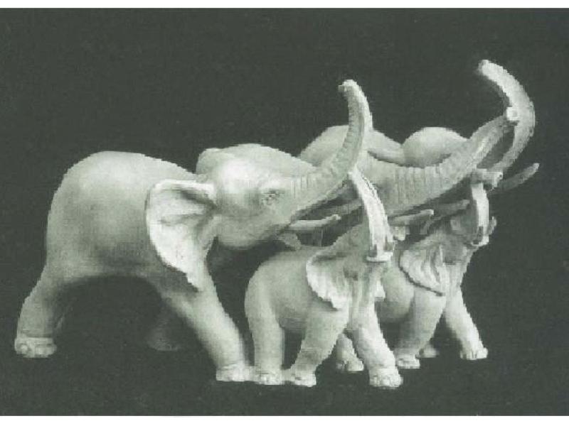 Famiglia di elefanti, modello per manifattura (fine anni Trenta)