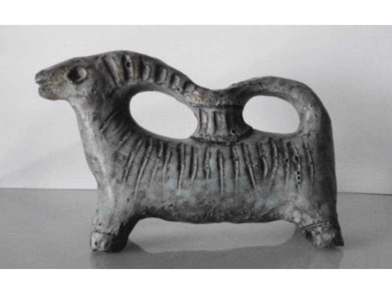 La capra, anni 60. Ceramica, cm. h21