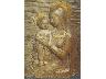 Madonna col Bambino, terracotta patinata con particolari in oro, cm. 56 (imm. 5 di 17)