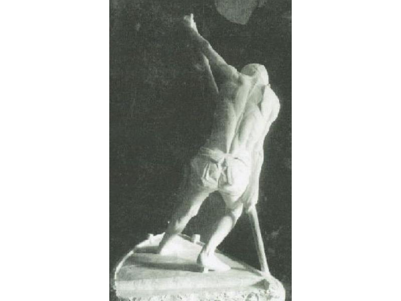 Contro corrente (Piccolo barcaiolo) 1921, gesso, cm. 159 (retro)