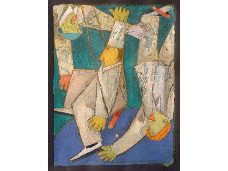 Tre altalene -olio- 2001