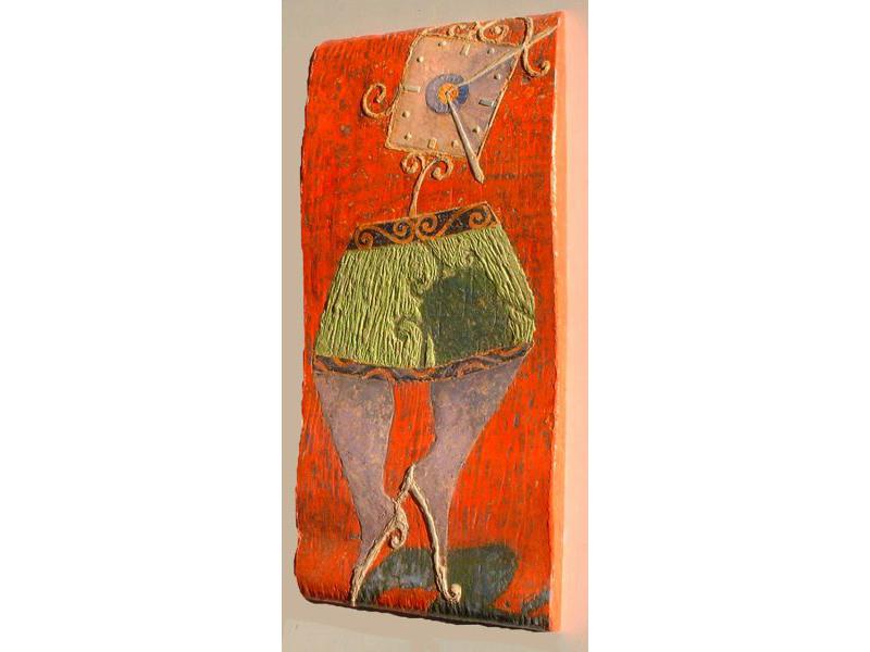 Cocò- encausto su legno cm.70x33 h max cm.6