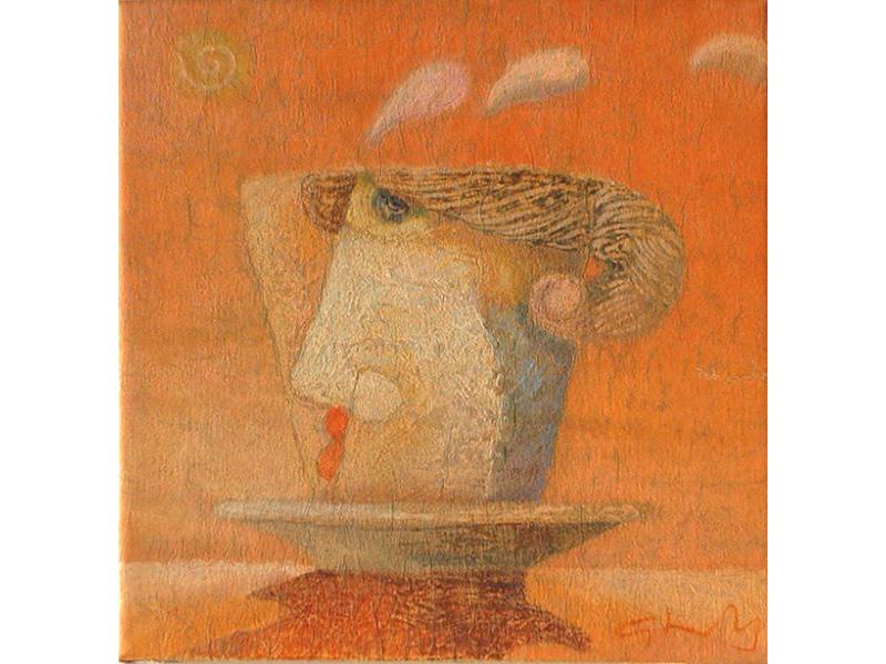 Latte caldo - tela cm.30x30