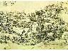 Paesaggio con valle dell'Arno,<br>penna su carta 19,5 x 28,5 (imm. 3 di 4)