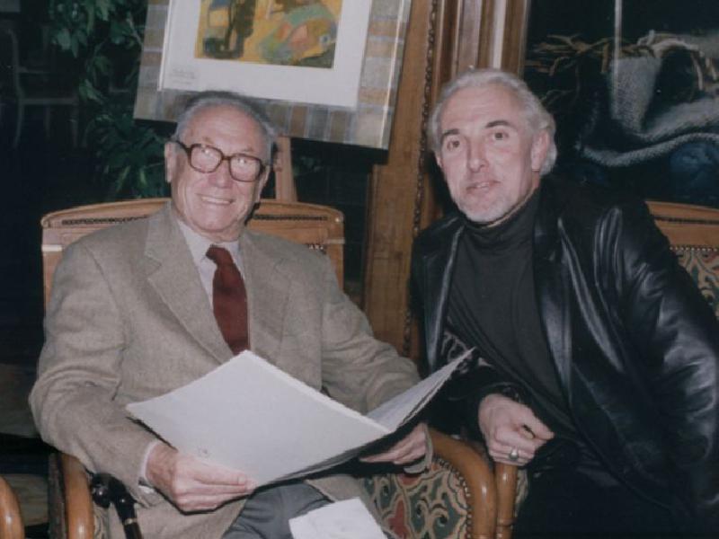 2000 - Firenze - W.Excelsior con lo scrittore Fosco Maraini