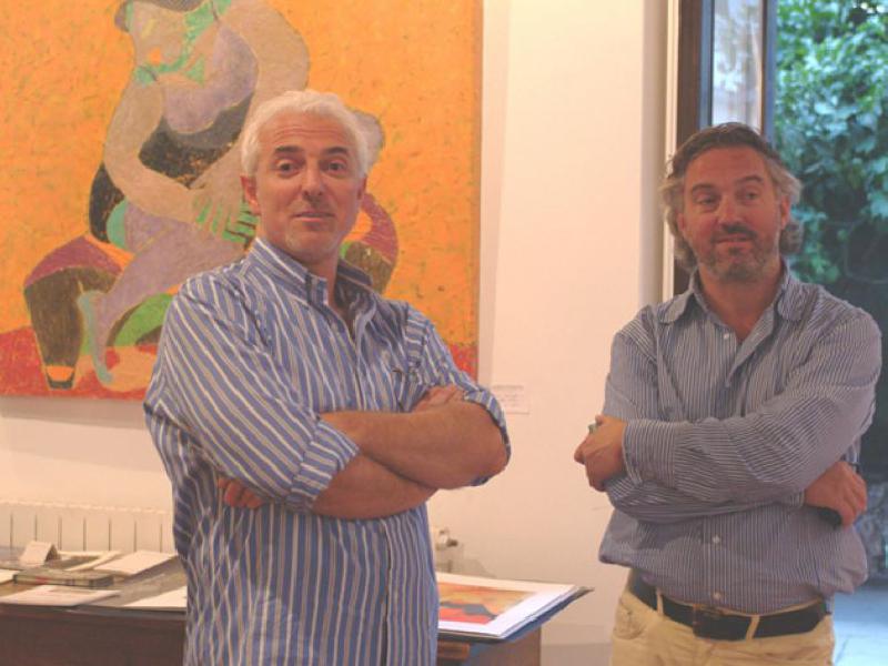2003 Pietrasanta - Gli amori di fay - Maranghi e il gallerista Fornaciai