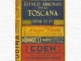 Distretti ed abbonati al telefono anni 1936 - 37