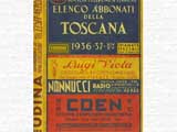 Distretti ed abbonati al telefono anni 1936 - 37