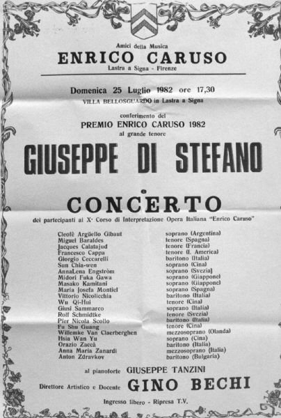 Premico Caruso 1982 a Giuseppe Di Stefano