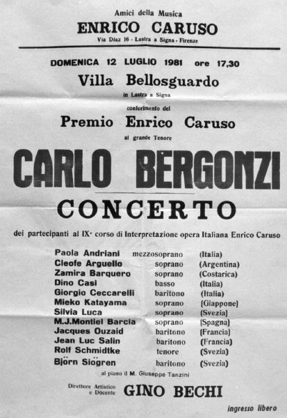 Premico Caruso 1981 a Carlo Bergonzi