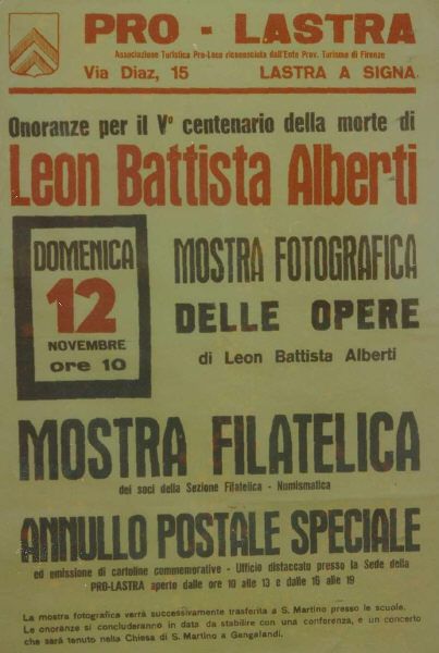 Leon Battista Alberti manifestazione per V centenario della morte