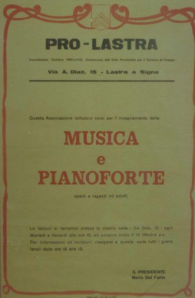 1970 Corsi di musica e pianoforte