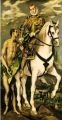 El Greco - S.Martino a cavallo divide il mantello<br>1597, National Gallery, Washinton