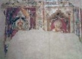San Martino a Carcheri. Santo Vescovo e Madonna con Bambino foto 2004