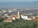 Panorama con chiesa Santo Stefano a Calcinaia gennaio 2003