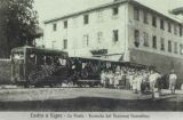 Lastra a Signa. La Posta. Fermata del tramway fiorentino 1915
