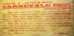 Raccolta fondi per Carnevale a Lastra a Signa 1953