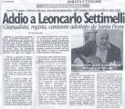 Addio a Leoncarlo Settimelli