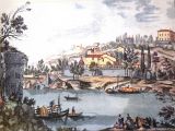 Giuseppe Zocchi,veduta delle Selve da Porto di Mezzo (XVIII sec.) Copia XX sec. a colori