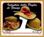 Francobollo per celebrare l'industria della paglia di Firenze in occasione dei suoi 300 anni (6 novembre 2014)