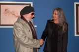 L’artista con lo storico d’arte Ugo Fortini. Regione Toscana Palazzo Bastogi – Firenze